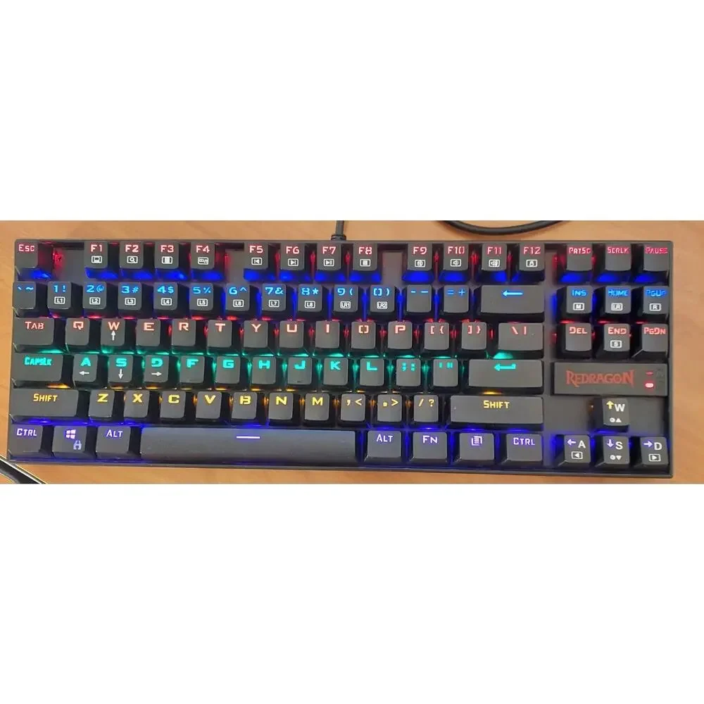 KUMARA Gaming Keyboard REDRAGON K552 LED Backlit Wired Mechanical 87 Key Black
